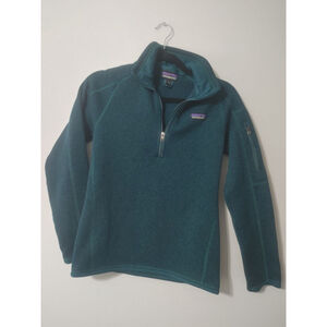 Women's Patagonia Better Sweater 1/4 Zip Fleece Pullover Dark Teal Size S